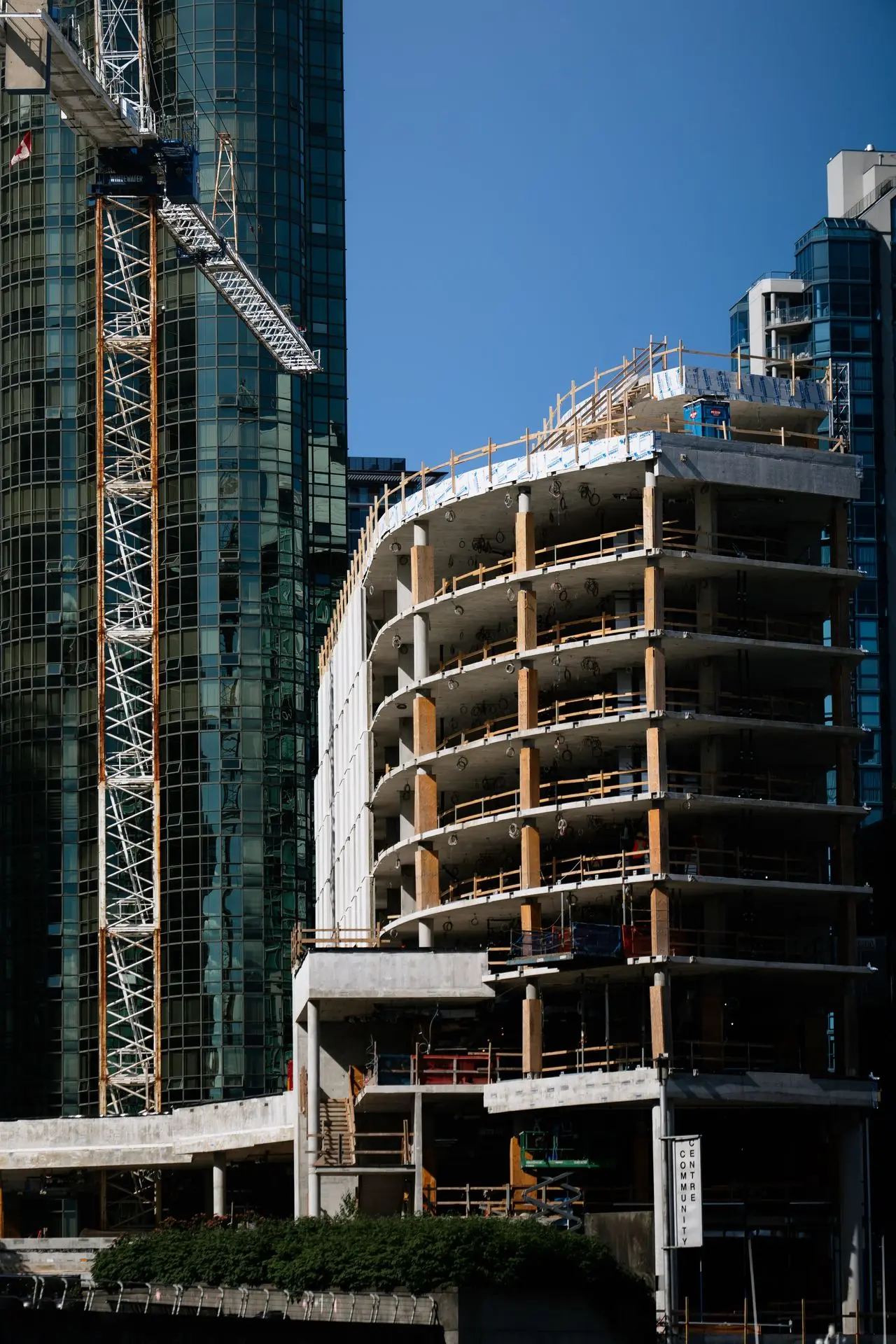 Industrial 1 A tower mid way through construction